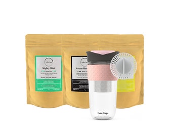 SoleCup Loose Tea Gift Set with Large Loose Tea Travel Mug and Infuser