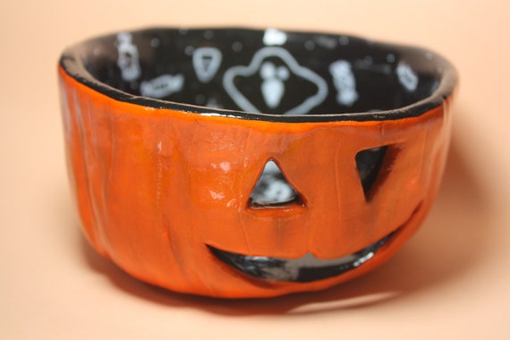 Halloween Pumpkin Yarn Bowl