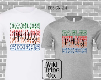 Philadelphia Sports Teams T-Shirt | Eagles, Phillies, Flyers, Sixers