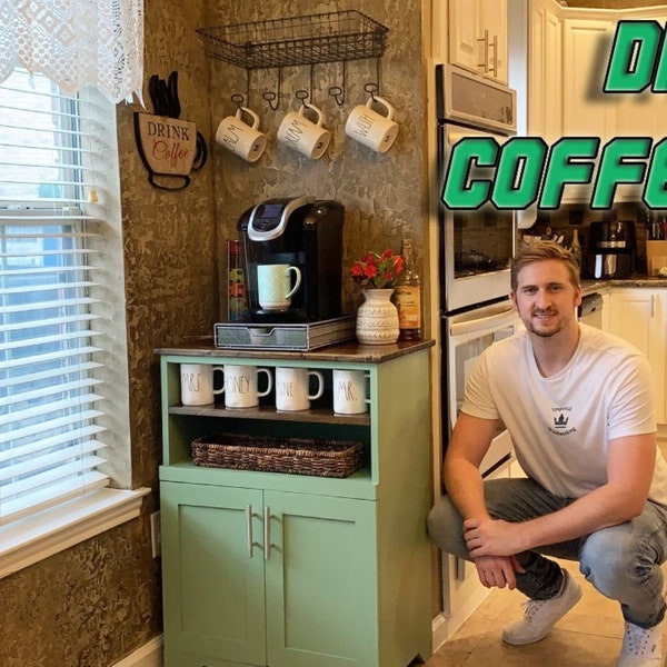 DIY Custom Coffee Bar Cabinet Plans