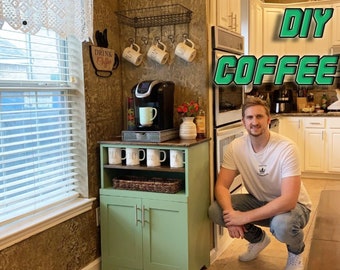 DIY Custom Coffee Bar Cabinet Plans
