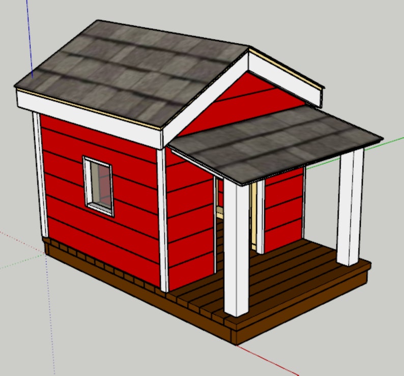 Large Traditional Style Dog House Plans Etsy