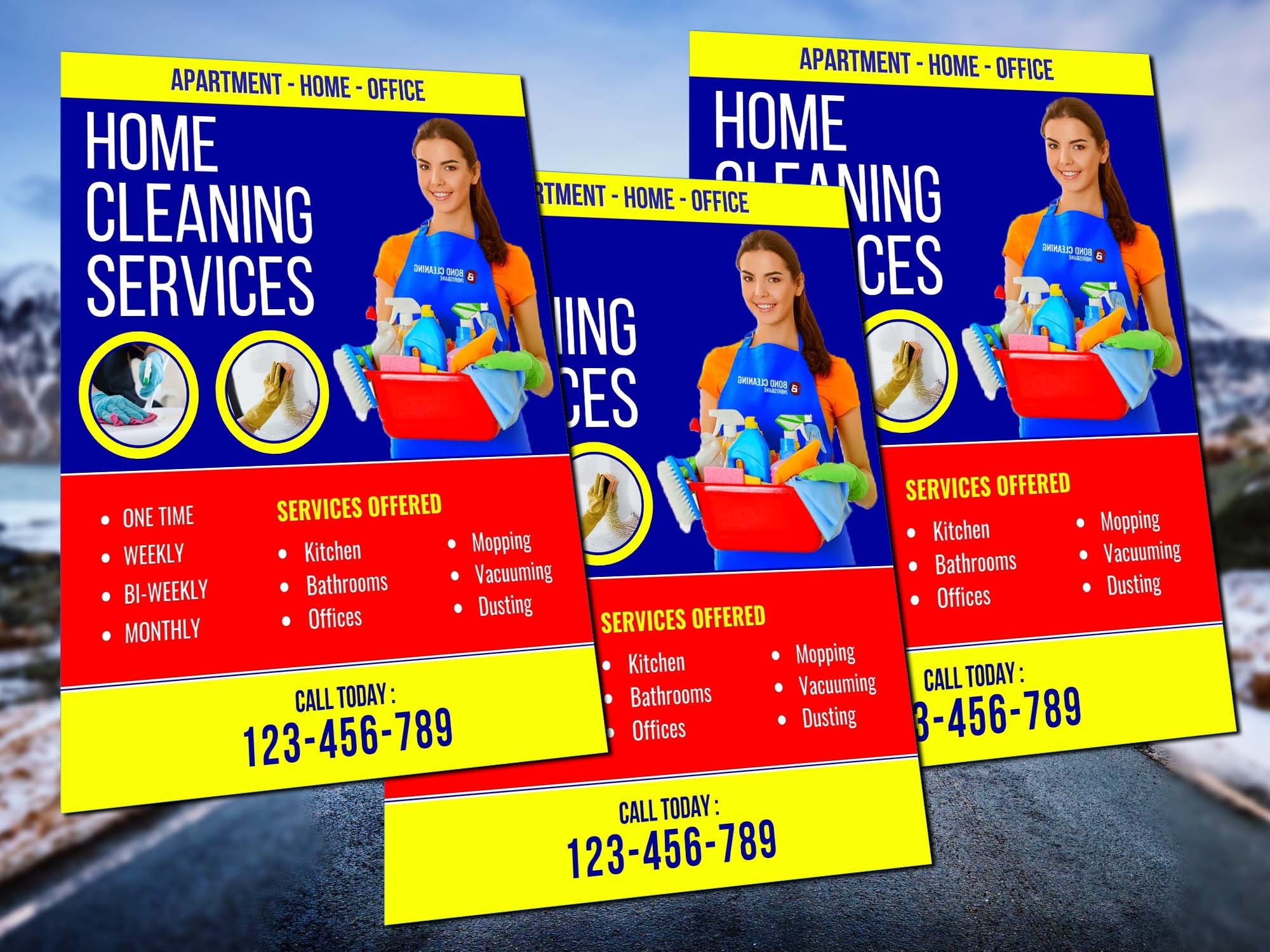 Cleaning Lady Flyer Editable Canva Template US Letter Size. Etsy