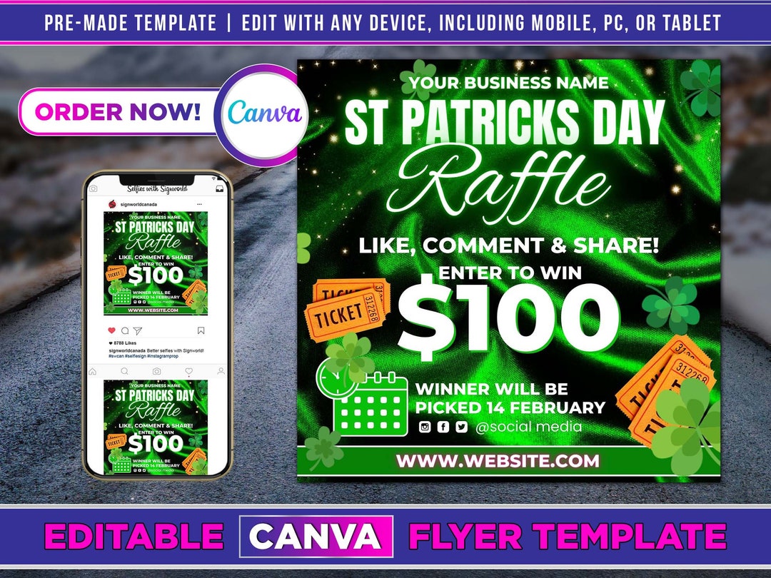 what time is the st patricks day raffle drawing