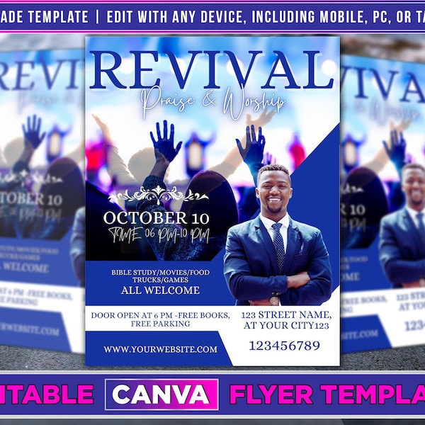 Church Revival Program Template Etsy