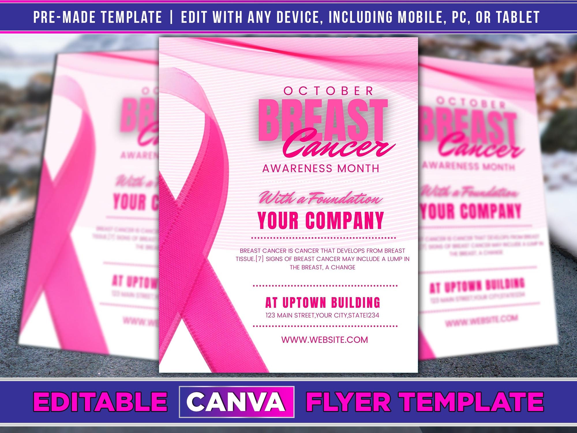 Breast cancer awareness month Template