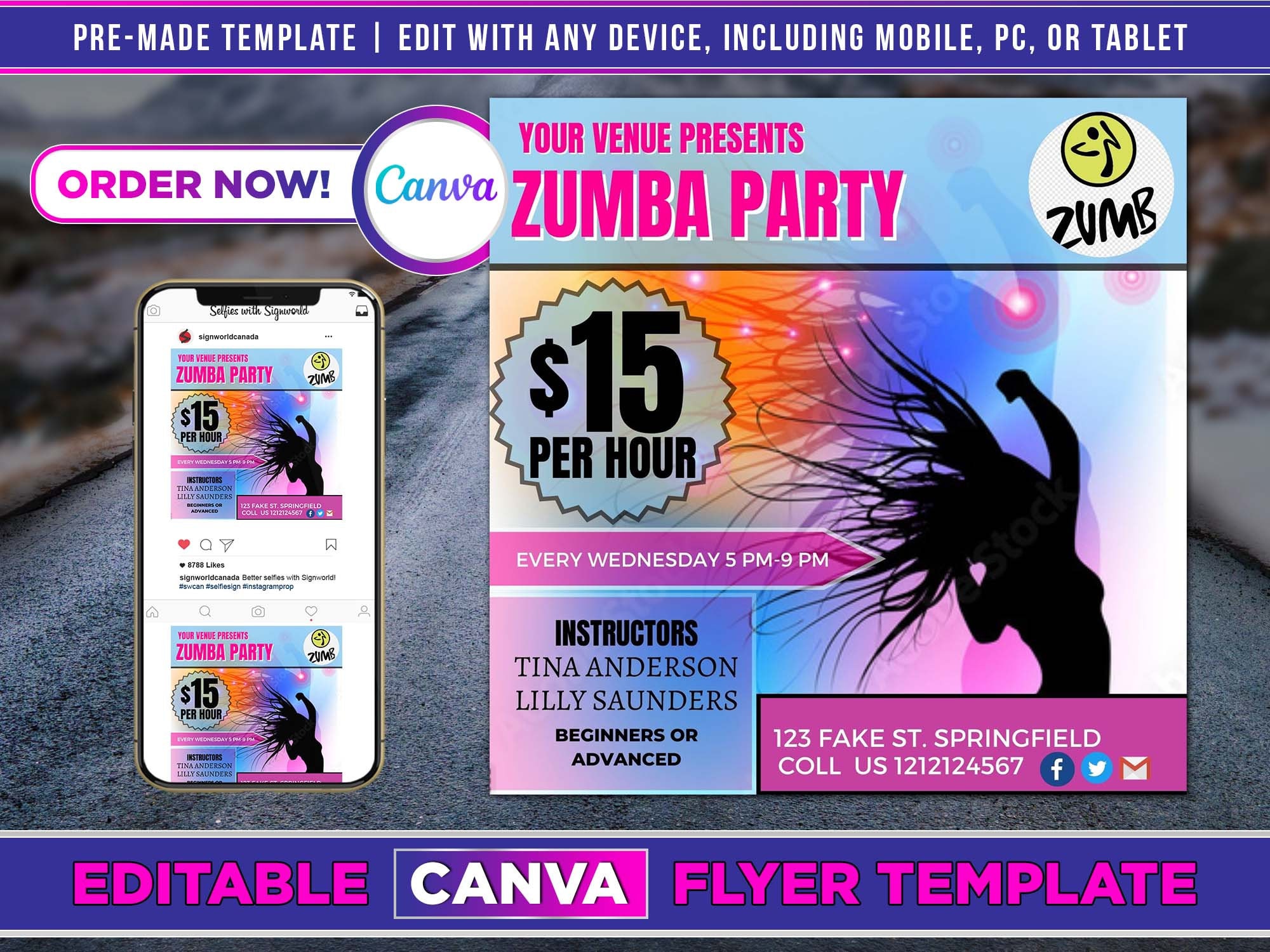 Zumba Fundraiser Flyers