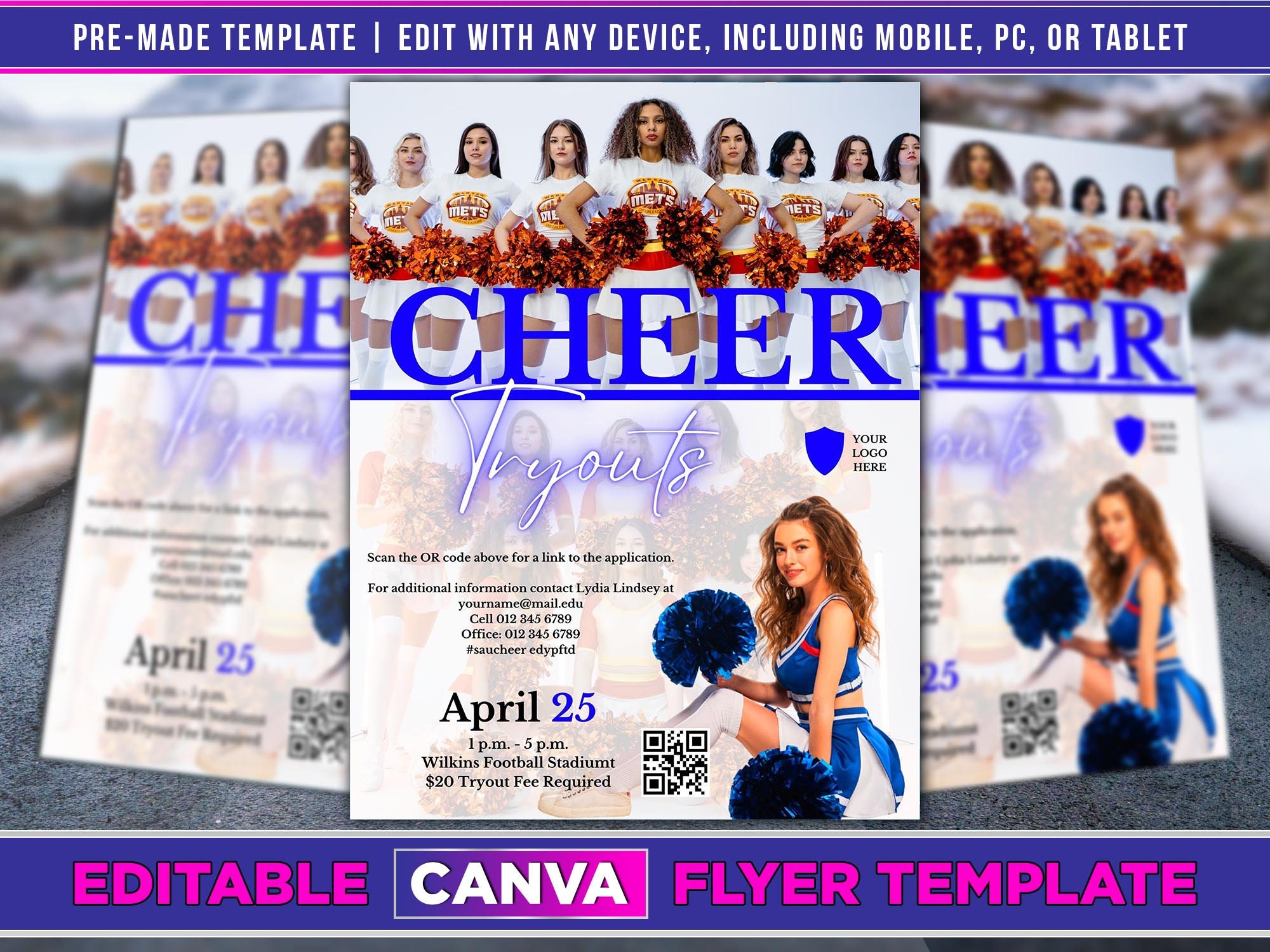 Cheerleading Flyer Editable Canva Template. Etsy Cheerleading Flyer Editable Canva Template. Etsy