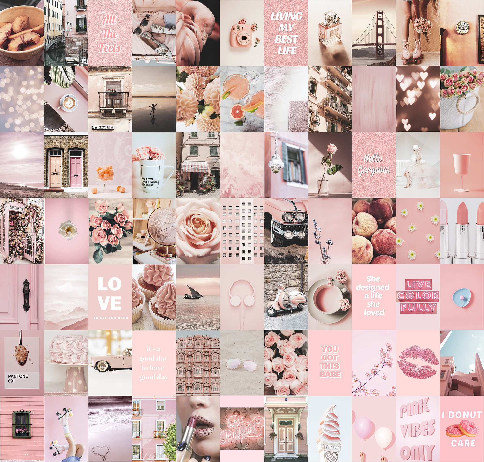 Pink Aesthetic Wall Collage Kit Set X Inch Walmart | Hot Sex Picture