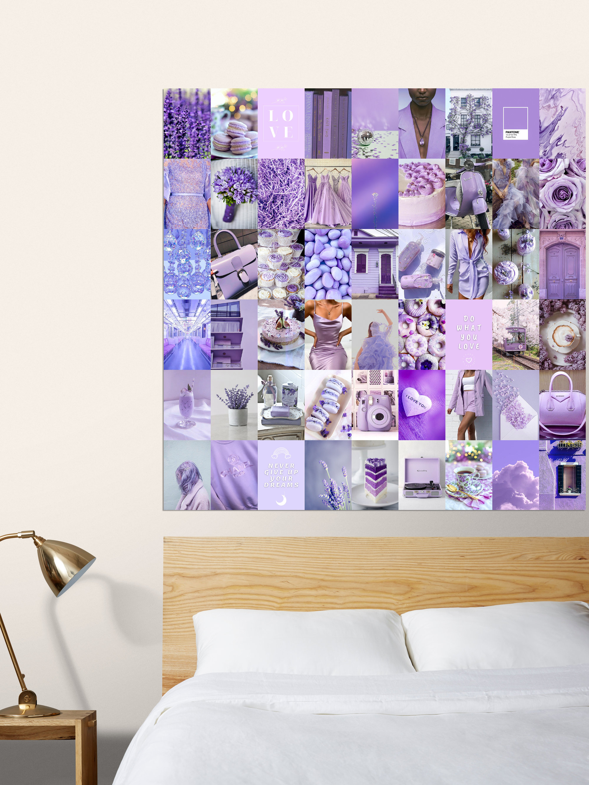 LAVENDER Wall Collage Kit Soft Purple Aesthetic Collage Kit