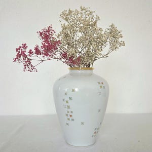 Vase vintage en porcelaine KPM : design atomique moderne Mid-Century, Allemagne de l'Ouest des années 1950, forme à motif géométrique