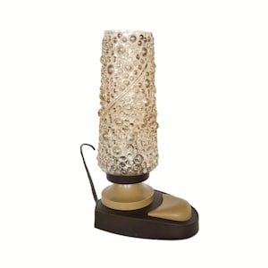 60&#39;s Golden Bubble Glass Table Lamp, Helena Tynell style Vintage German Bedside lamp