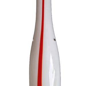 Postmodern Murano Glass Wall Lamp White and Red, Pop Art Lamp by La Luce Vetro Arte Muranese, 90s Interior Wall Torch Decor