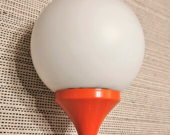 スペースエイジグローブランプ：オレンジメタル、マックス・ビル