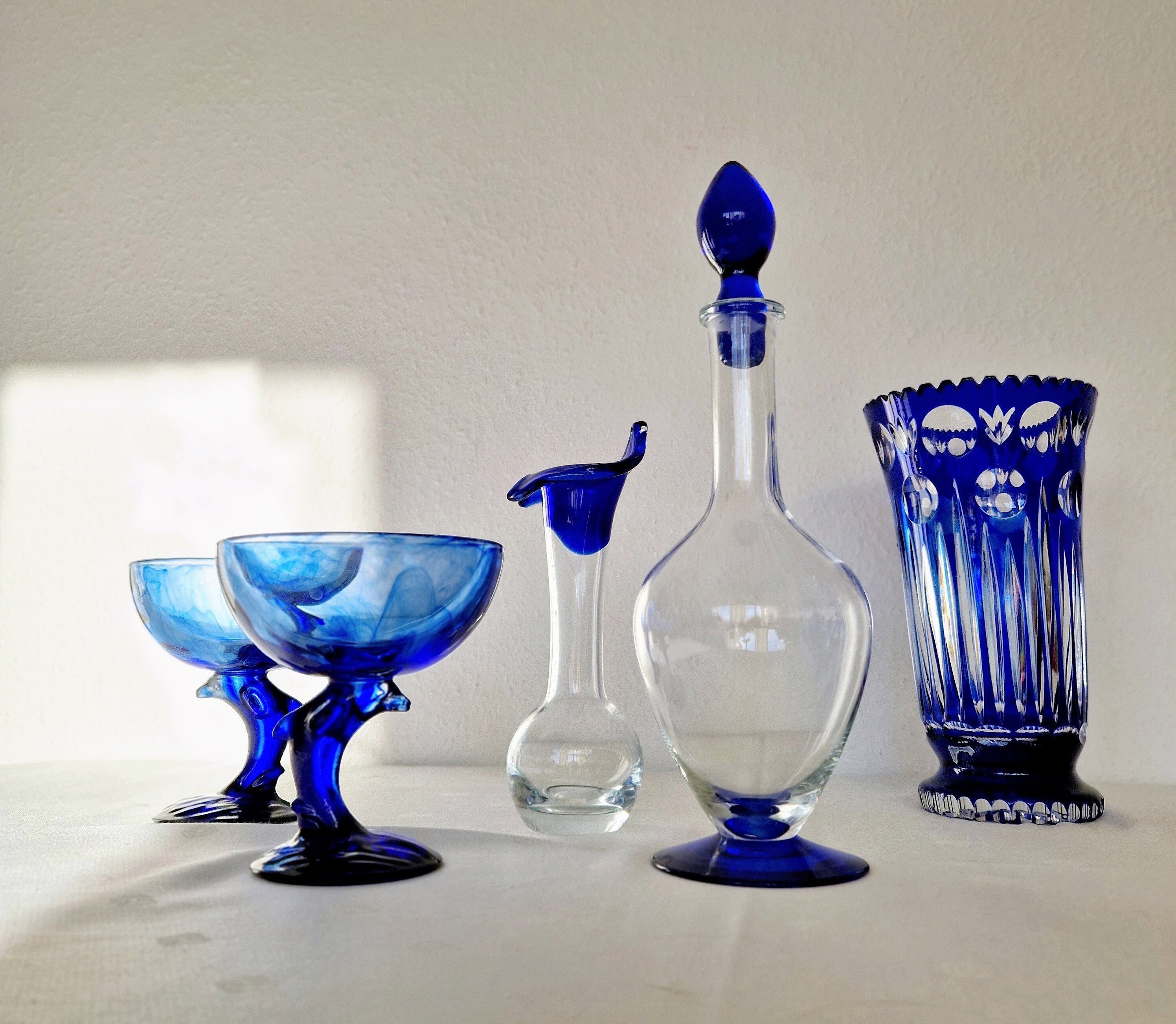 ヴィンテージデキャンタ ロイヤルブルー、ミッドセンチュリーコバルト