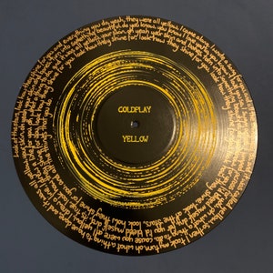 Coldplay Adventure Of A Lifetime Vinyl Record Song Lyric Print - Song Lyric  Designs
