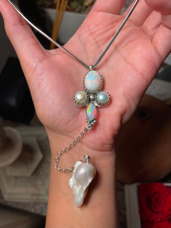 Opal Pearl Necklace | Etsy