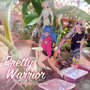 RESTOCKED | OC | Pretty Warrior Acrylic Standees | magical girl mahou shoujo cute kawaii pastel witch