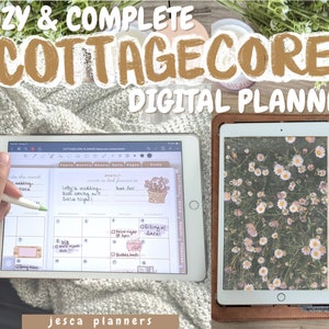 Cottagecore Life Digital Planner UNDATED - Goodnotes Academic Study College Planner, Student Digital planner, Assignment Tracker