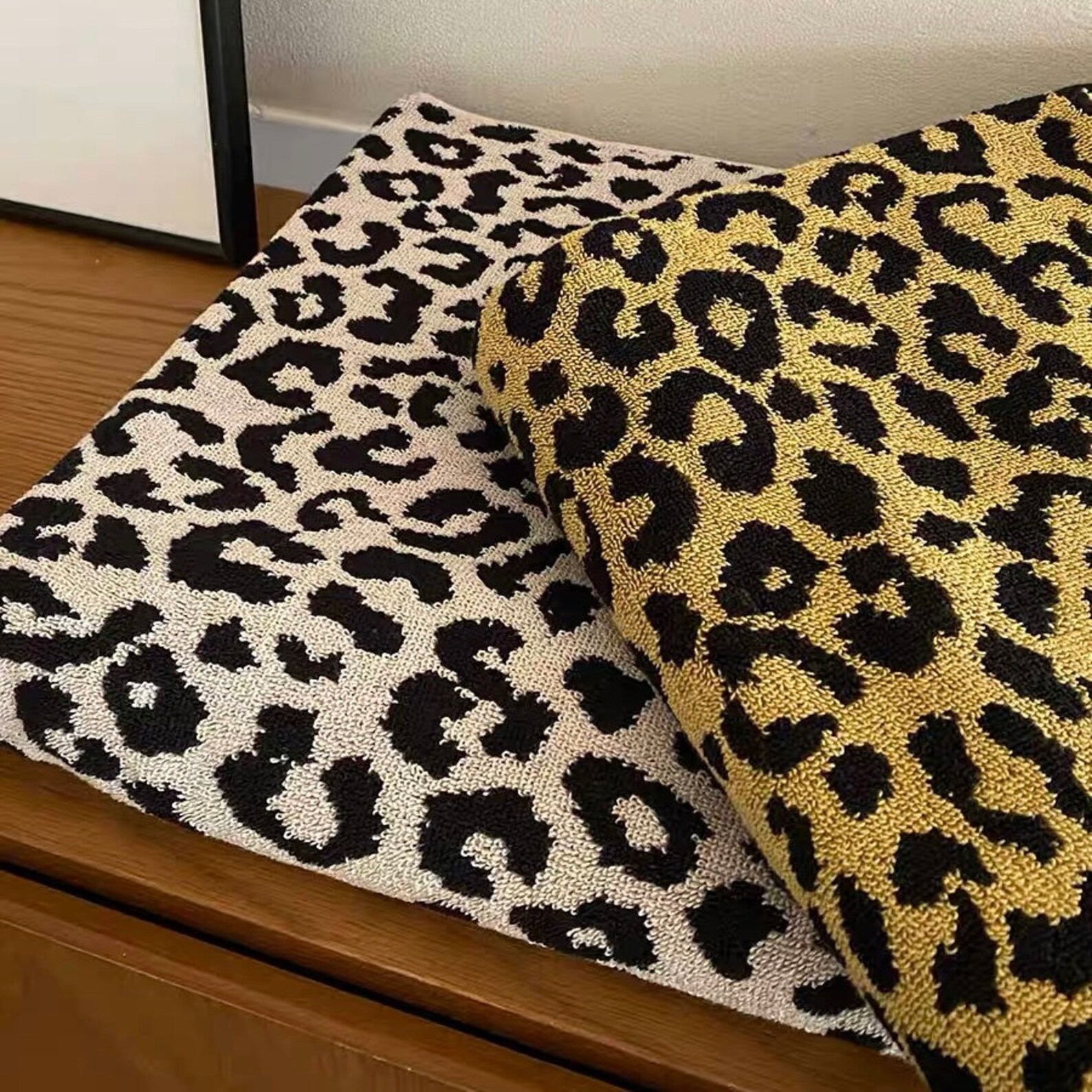 Leopard print towel bath towel face towel hand towel Etsy