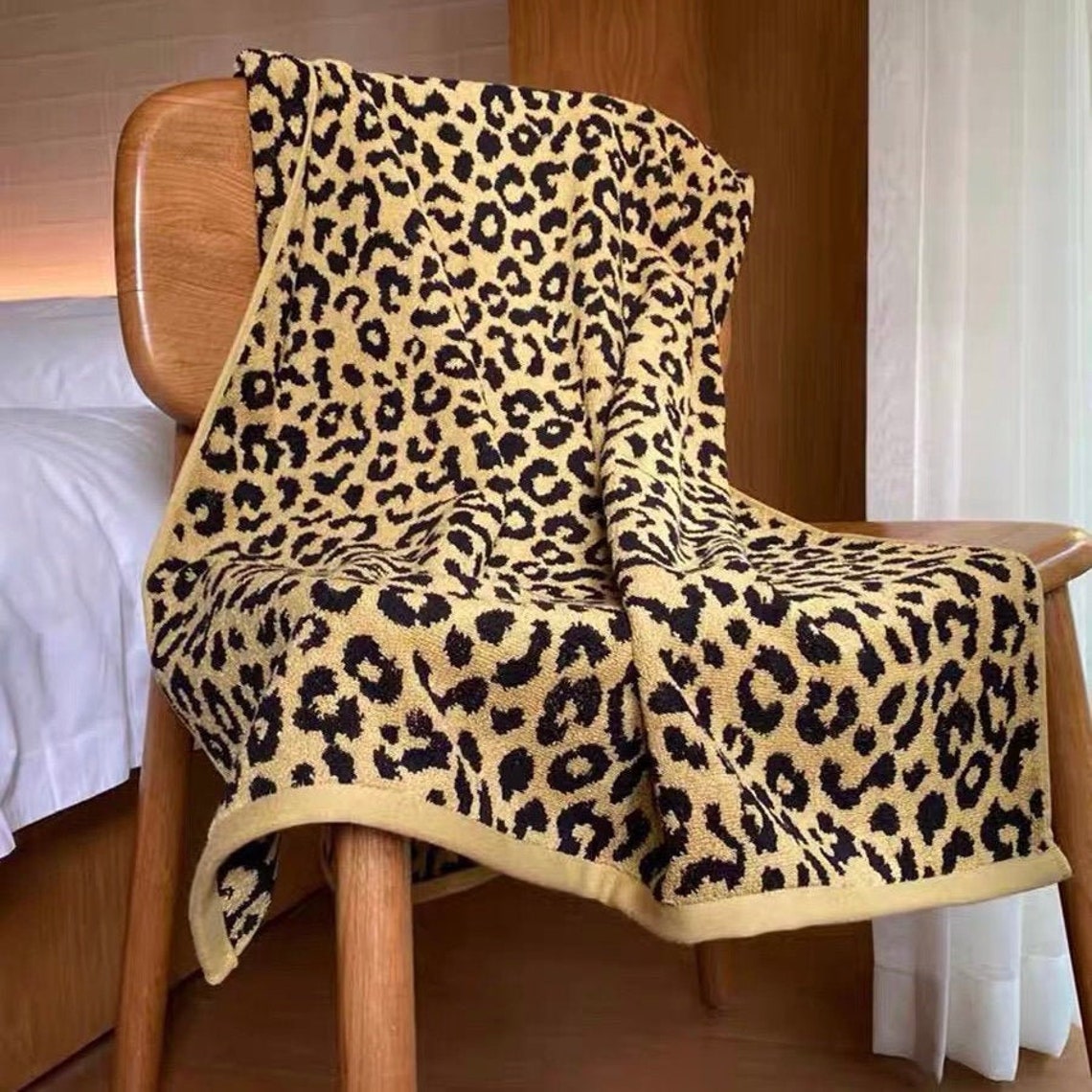Leopard print towel bath towel face towel hand towel Etsy
