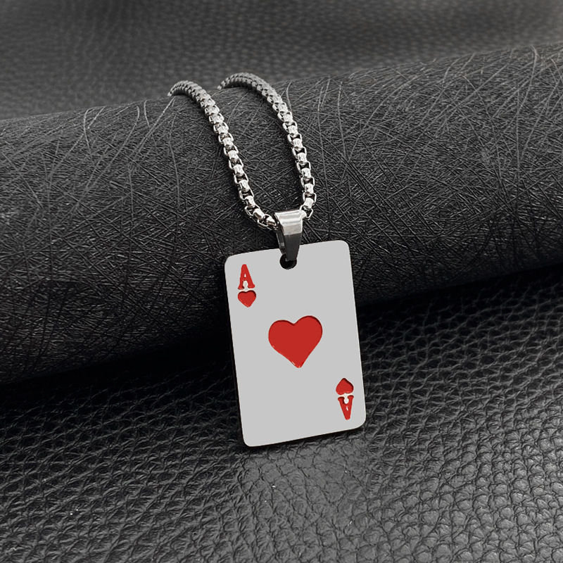 Poker Necklace Poker A Necklace Cool Necklace Personalized Etsy