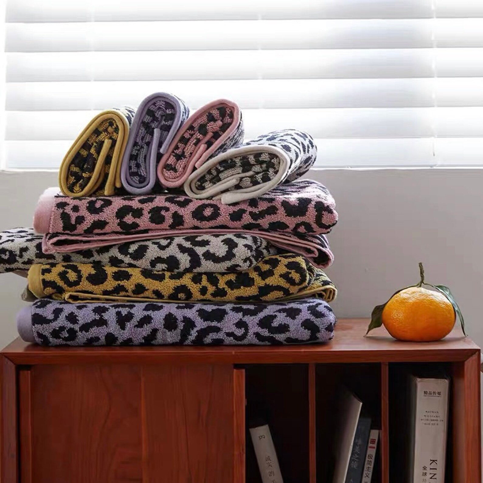 Leopard print towel bath towel face towel hand towel Etsy