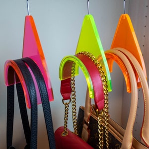 New Neon Luxury Handbag Hanger Fluorescent Acrylic Purse Hook for