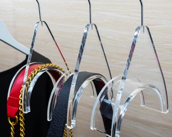 Closetly 3pk Acrylic Handbag Hangers for Closet Storage and Organization