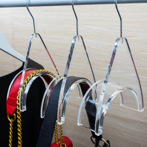 Nuevos colgadores de lujo para bolsos, gancho acrílico para bolsos, que organizan y eliminan arrugas, conservando la forma del bolso. imagen 2