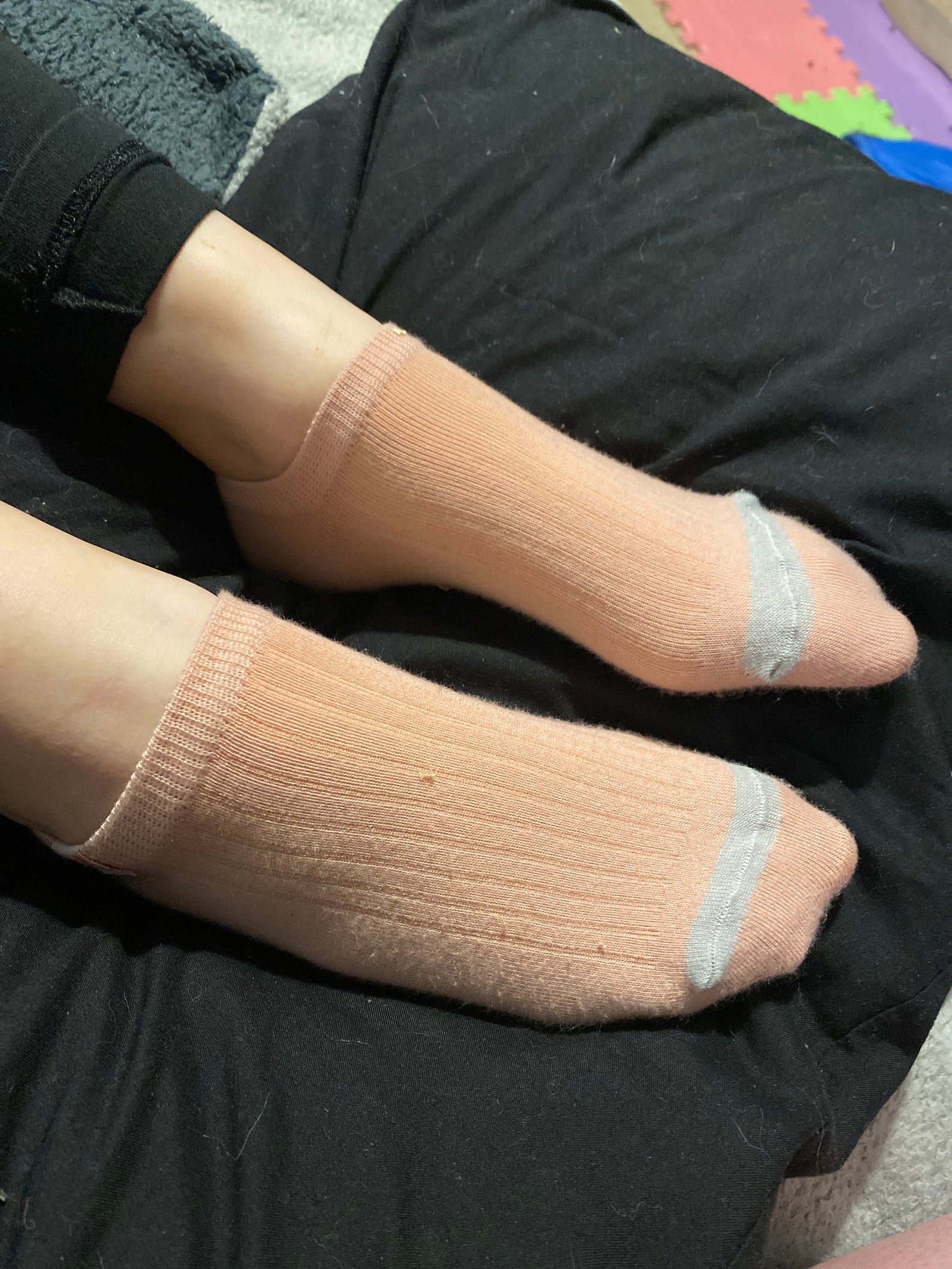 Stinky pink socks with cute detailing | Etsy