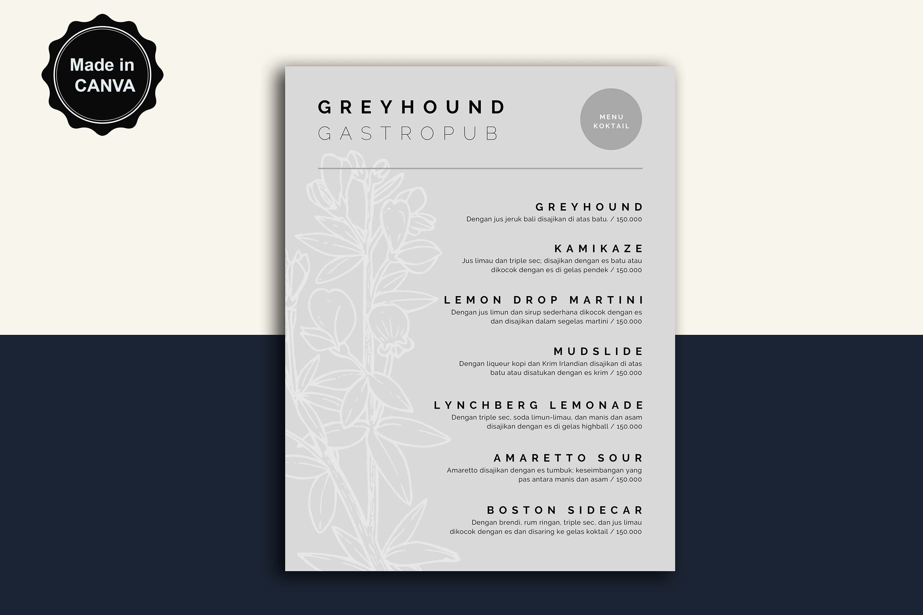 Canva Menu Template