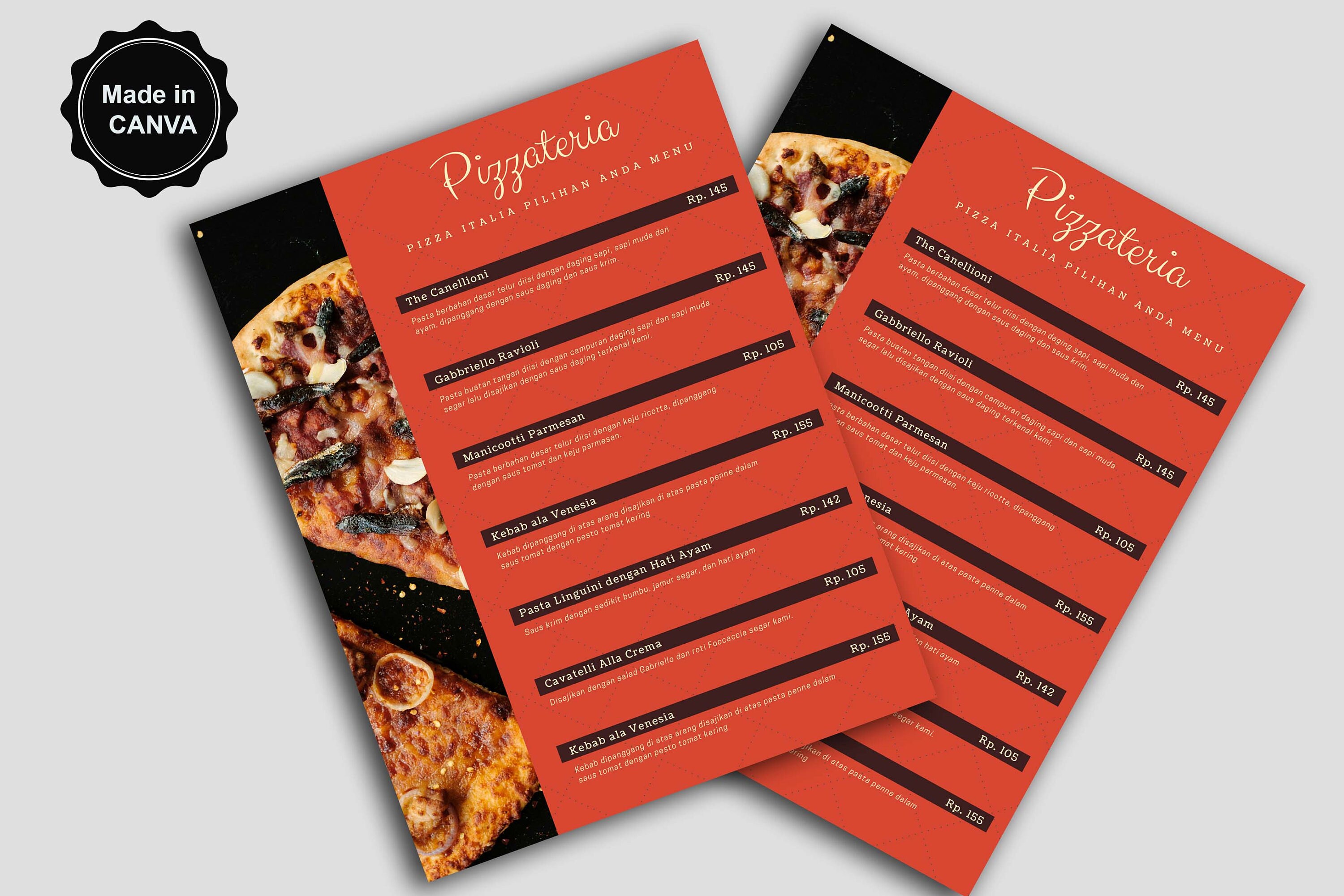 Canva Food Menu Template Restaurant Food Menu Template | Etsy