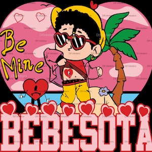 badbunny bebesota png valentines numérique télécharger 300 dpi haute qualité bon pour DTF sublimation impression DTG