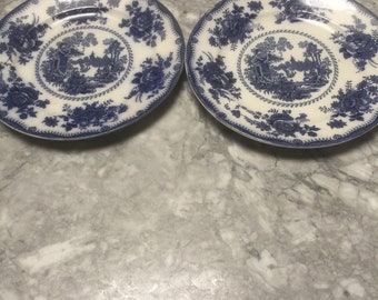 Royal Doulton Saucers Nankin  Blue And White Floral Design  Set Of 4 Saucers  Doulton /& Co   Replacement Saucers  Vintagesouthwest