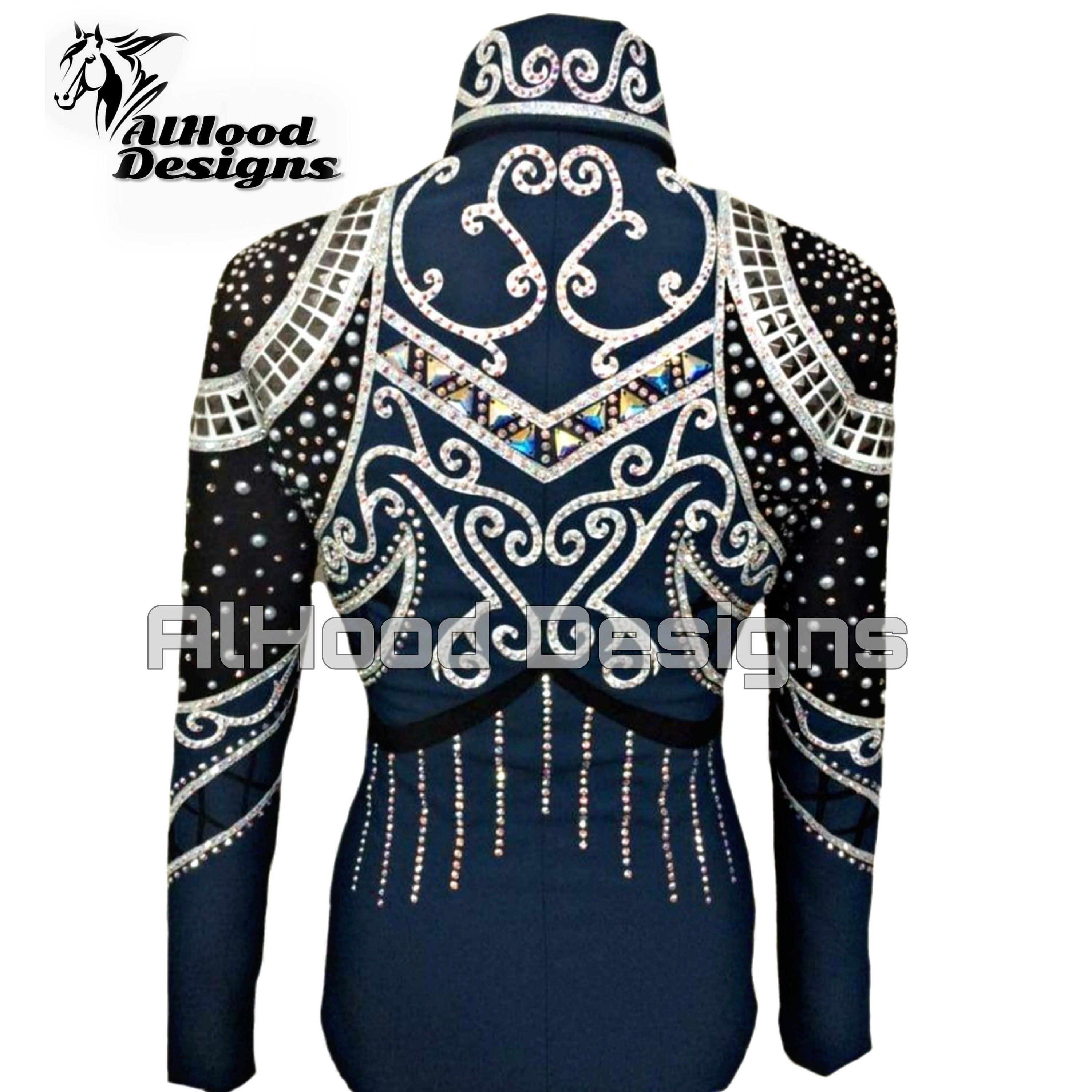 Western Custom Rodeo Queen, Showmanship Jacket Shiney Glossy Applique ...