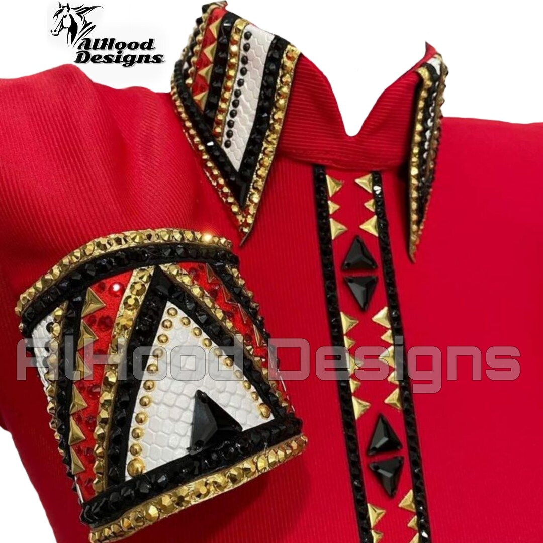 Western Showmanship Custom Rail Shirt, Shiney Glossy Applique ...