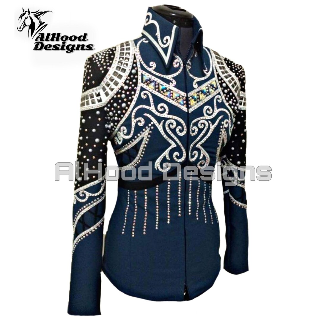 Western Custom Rodeo Queen, Showmanship Jacket Shiney Glossy Applique ...