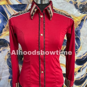 Red Rodeo Queen Show Shirt: Custom Western Showmanship