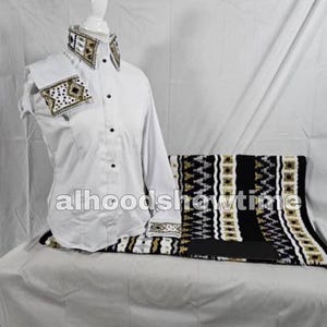 Custom Rodeo Queen Show Shirt & Pad Set: Western Showmanship Attire