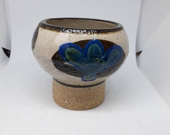 Soholm Keramik, Dänemark: Feiner vintage Kerzenhalter. Handbemalt