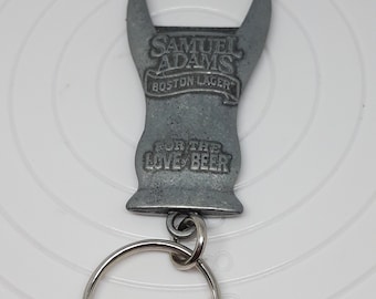 Vintage Samuel Adams Boston lager keychain/canopener