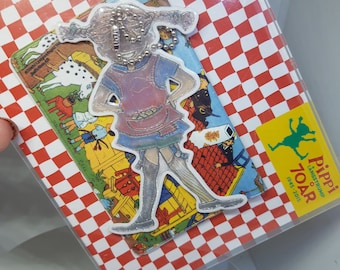 Bolso reflejo y tarjetero de Pippi Calzaslargas Estado como nuevo