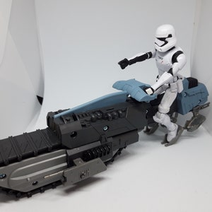 Star Wars Empire soldier with his speed bike, toy from Lucas Films