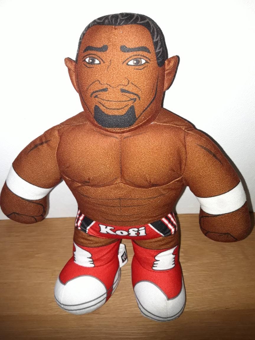 Kofi Kingston Vintage Plush Toy With Sound From Mattel. - Etsy Kofi Kingston Vintage Plush Toy With Sound From Mattel. - Etsy
