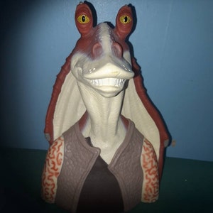 Jar Jar Binks piggybank/coinbox. Vintage large collectable figurin from Lukas Films