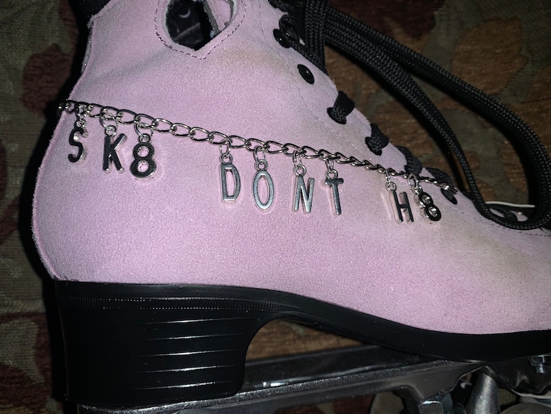 Sk8 Don\u2019t H8 Charm Rollerskate Skatelet Chain Accessory