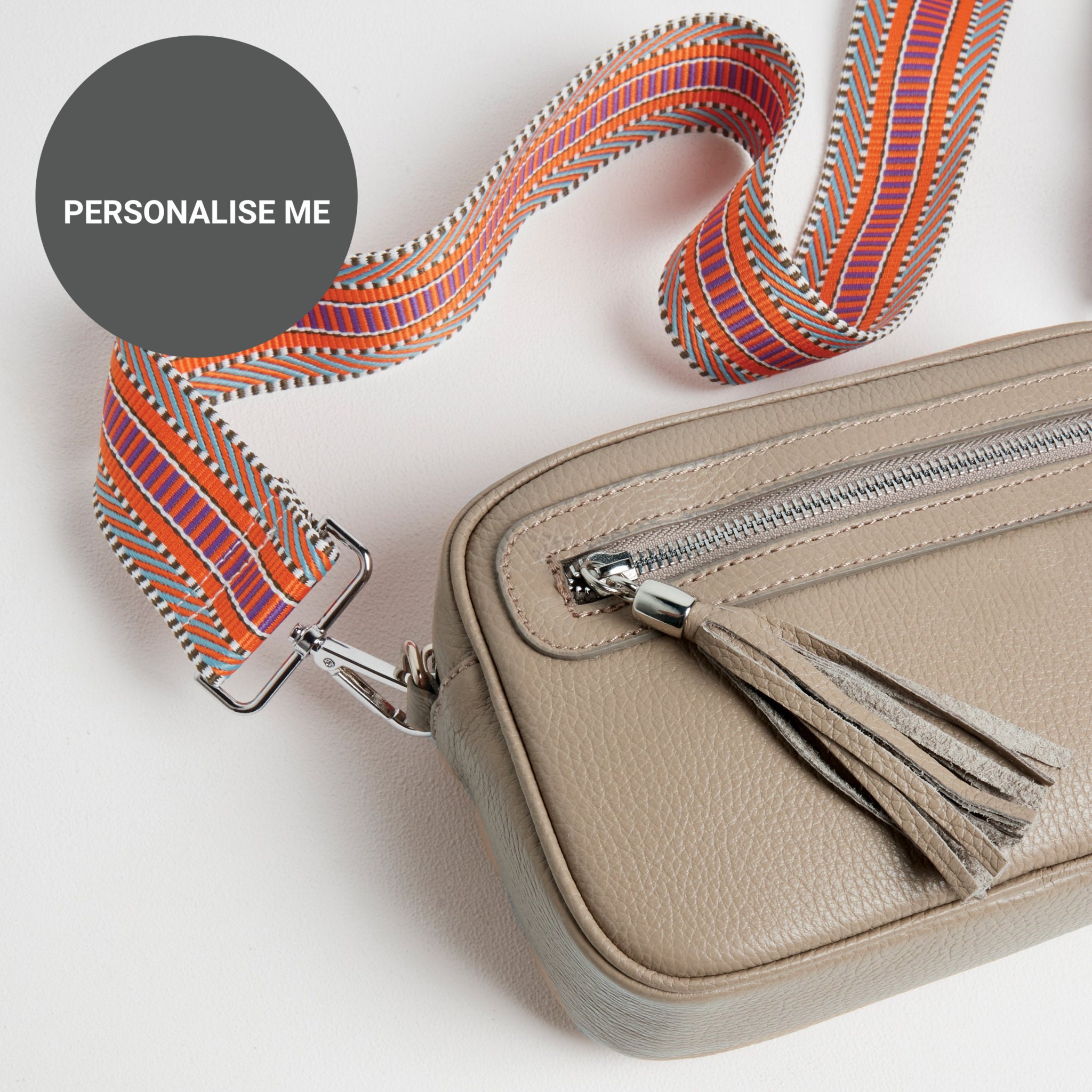 crossbody bag with interchangeable straps