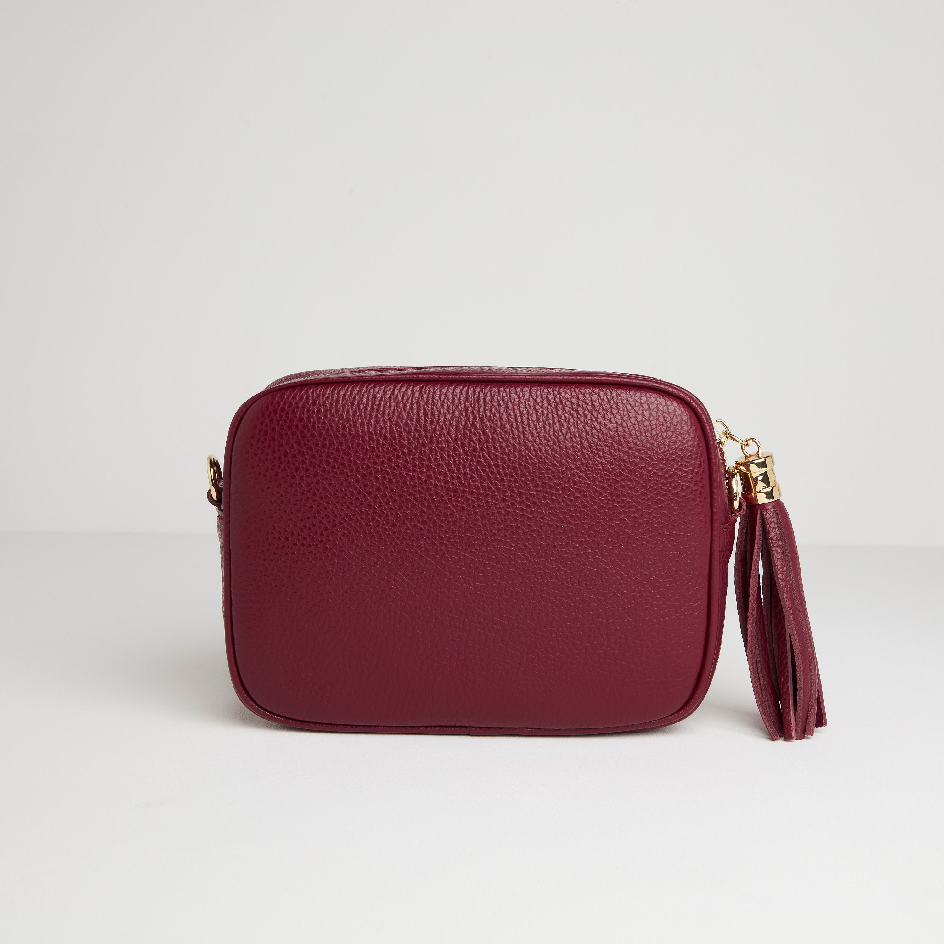 Buy Crossbody Burgundy Tassel Bag With Patterned Strap available Online in  India 