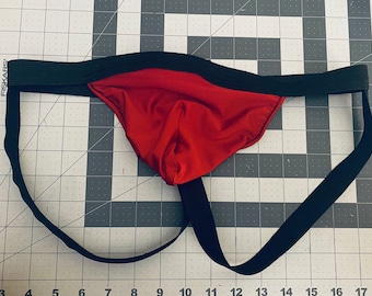 Red and black jockstrap M 30-32